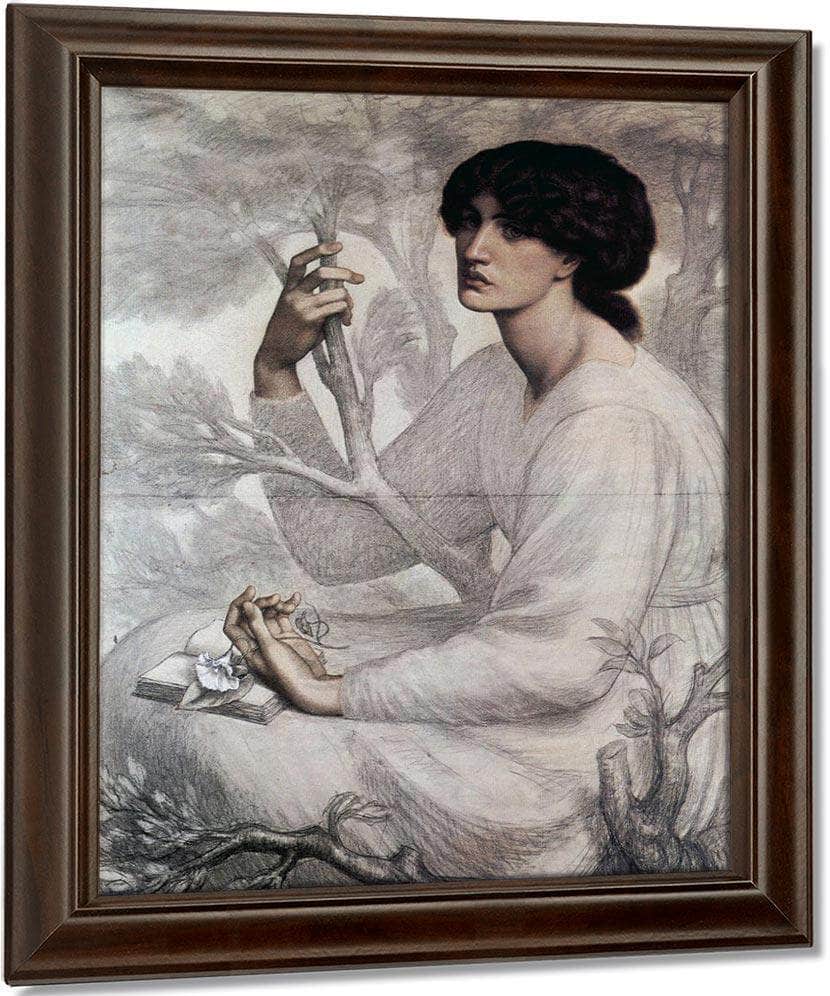 The Day Dream Study 1878 Chalk 104 8X76 8Cm Ashmolean Museum Oxford By Dante Gabriel Rossetti Fine Art Print