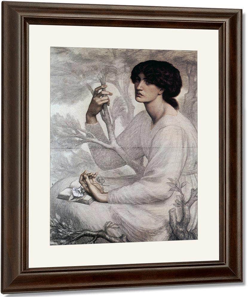 The Day Dream Study 1878 Chalk 104 8X76 8Cm Ashmolean Museum Oxford By Dante Gabriel Rossetti Fine Art Print
