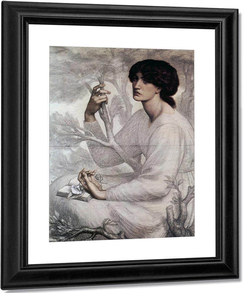 The Day Dream Study 1878 Chalk 104 8X76 8Cm Ashmolean Museum Oxford By Dante Gabriel Rossetti Fine Art Print