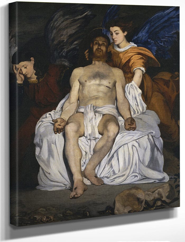 The Dead Christ With Angels 1864 Oil On Canvas 17940X14990Mm Metropolitan Museum Of Art Small By Edouard Manet Fine Art Print