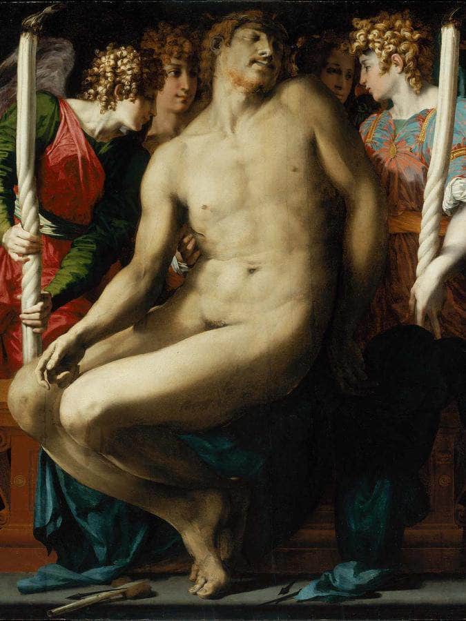 The Dead Christ With Angels By Rosso Fiorentino Fine Art Print