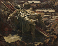 The Dead Stretcher Bearer Painting Gilbert Rogers Canvas Art Fine Art Print