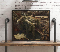 The Dead Stretcher Bearer Painting Gilbert Rogers Canvas Art Fine Art Print