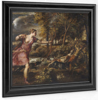 The Death Of Actaeon By Titian Fine Art Print