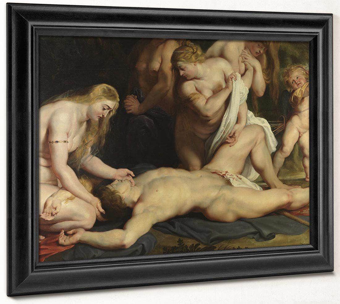 The Death Of Adonis With Venus Cupid And The Three Graces (Detail) By Peter Paul Rubens Fine Art Print