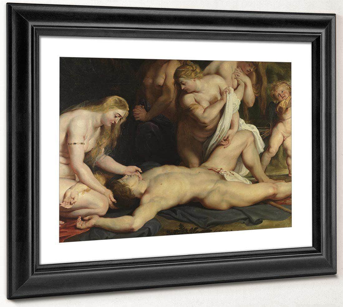The Death Of Adonis With Venus Cupid And The Three Graces (Detail) By Peter Paul Rubens Fine Art Print