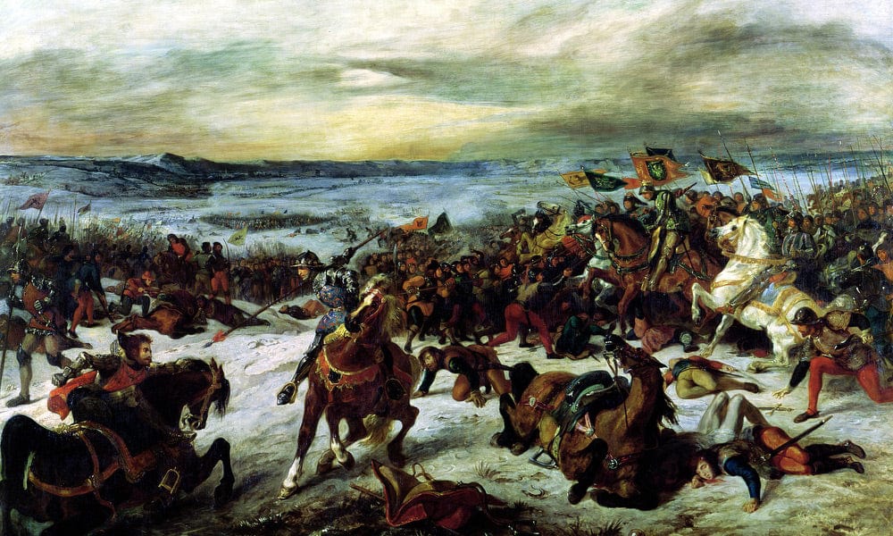 The Death Of Charles The Bold (1433 77) At The Battle Of Nancy, 5Th January 1477 By Ferdinand Victor Eugene Delacroix Fine Art Print