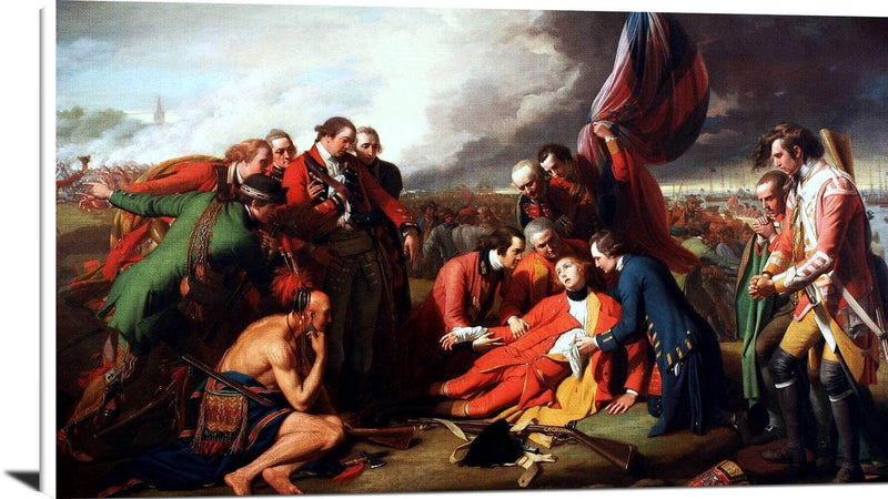 The Death Of General Wolfe Painting Benjamin West Canvas Art Fine Art Print
