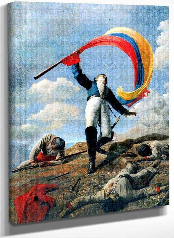 The Death Of Girardot In Barbula 1883 By Cristobal Rojas Poleo Fine Art Print