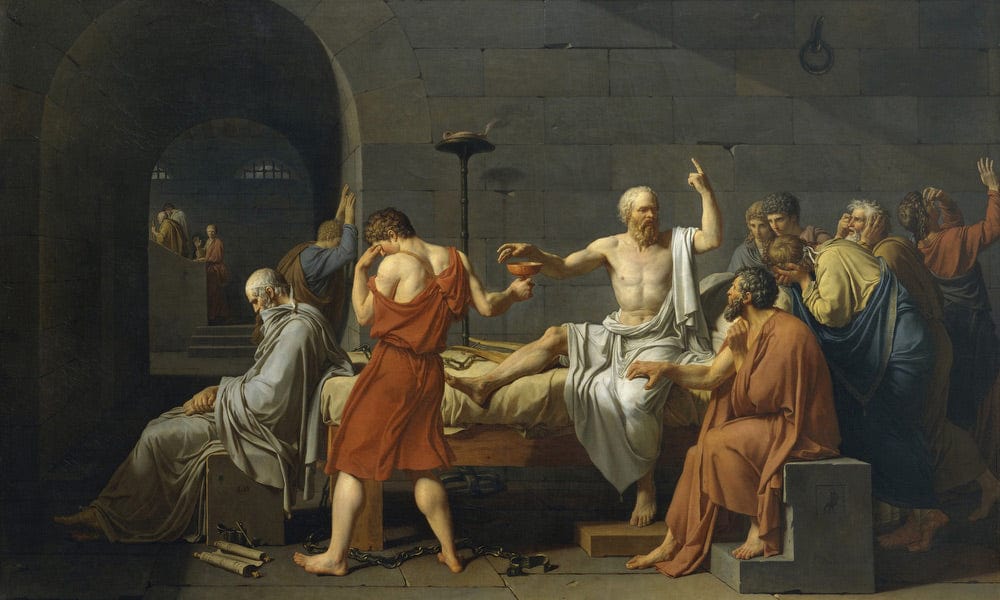 The Death Of Socrates 1 By Jacques Louis David Fine Art Print