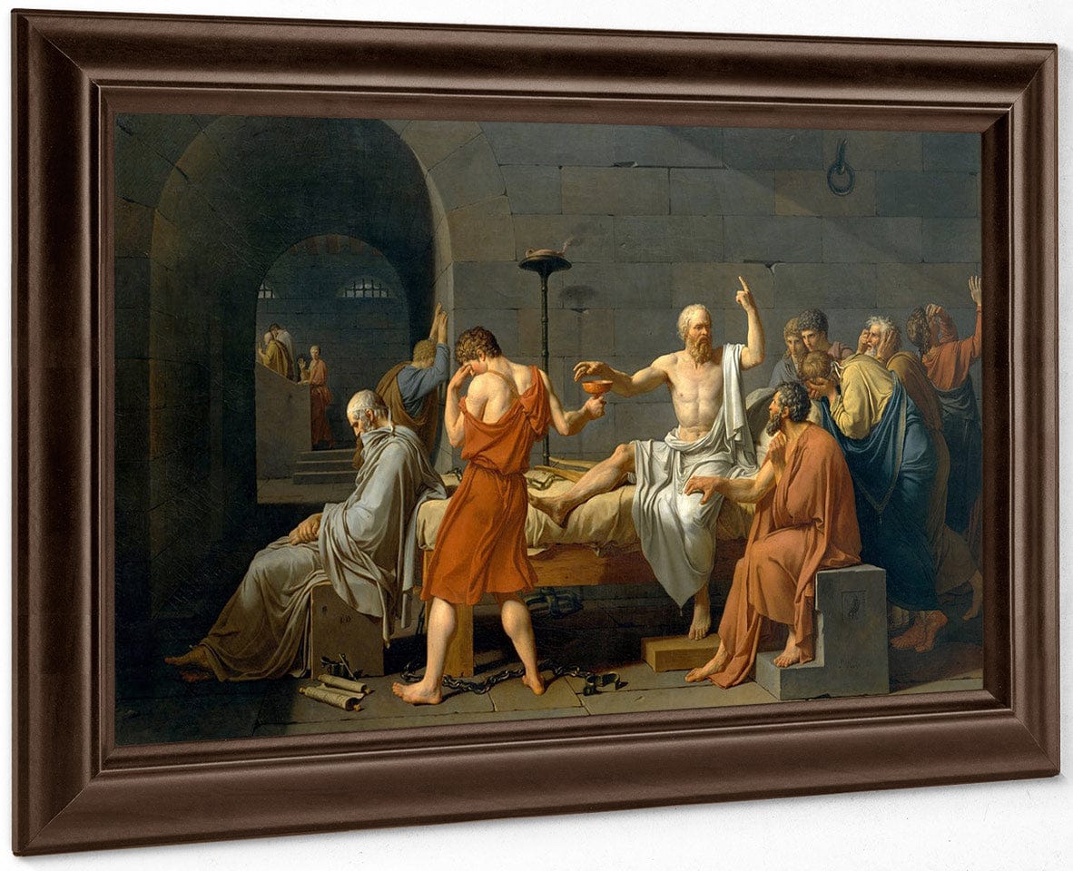 The Death Of Socrates 1787 By Jacques Louis David Fine Art Print