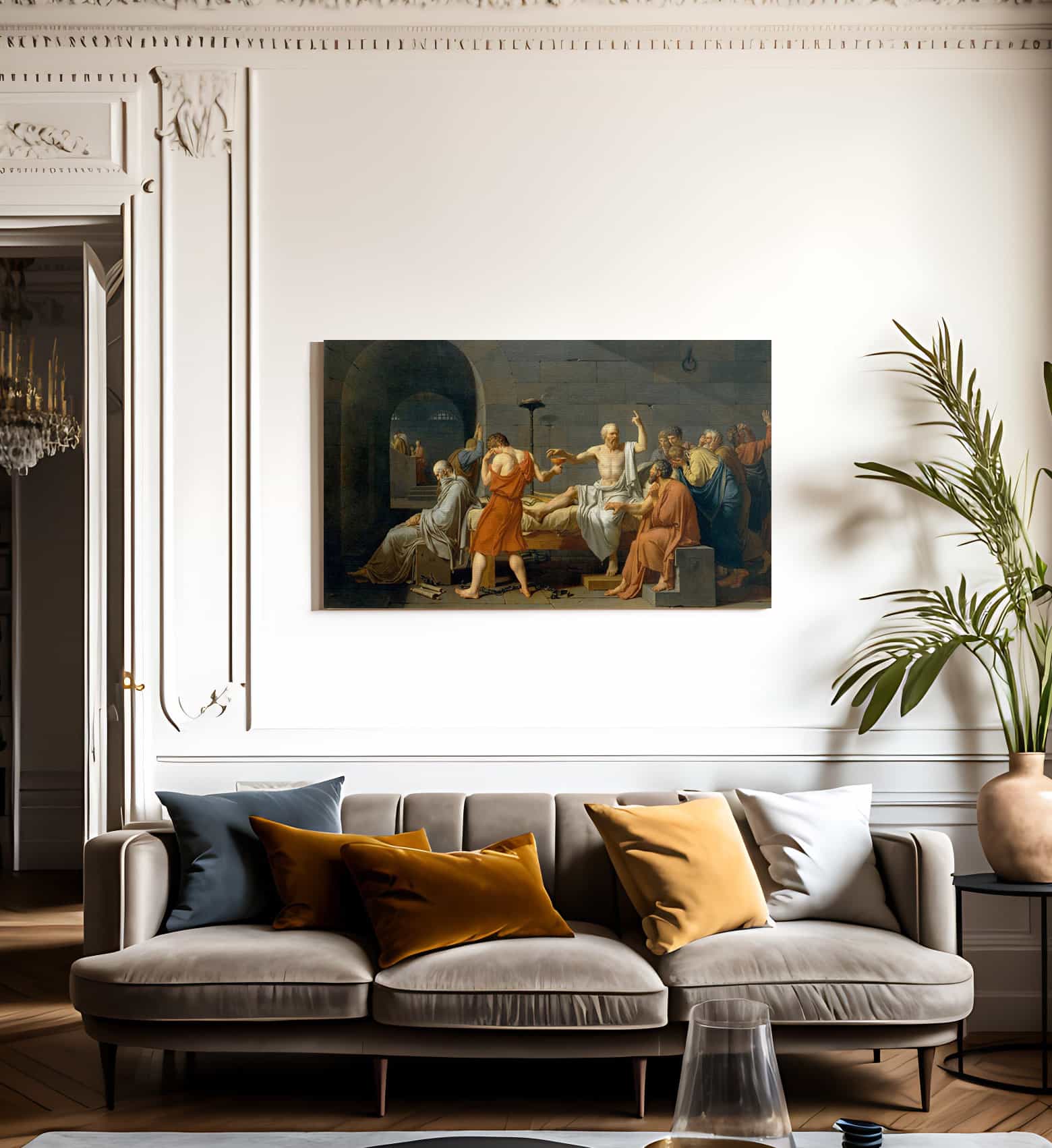 The Death Of Socrates 1787 By Jacques Louis David Fine Art Print
