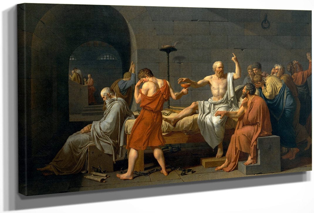 The Death Of Socrates 1787 By Jacques Louis David Fine Art Print