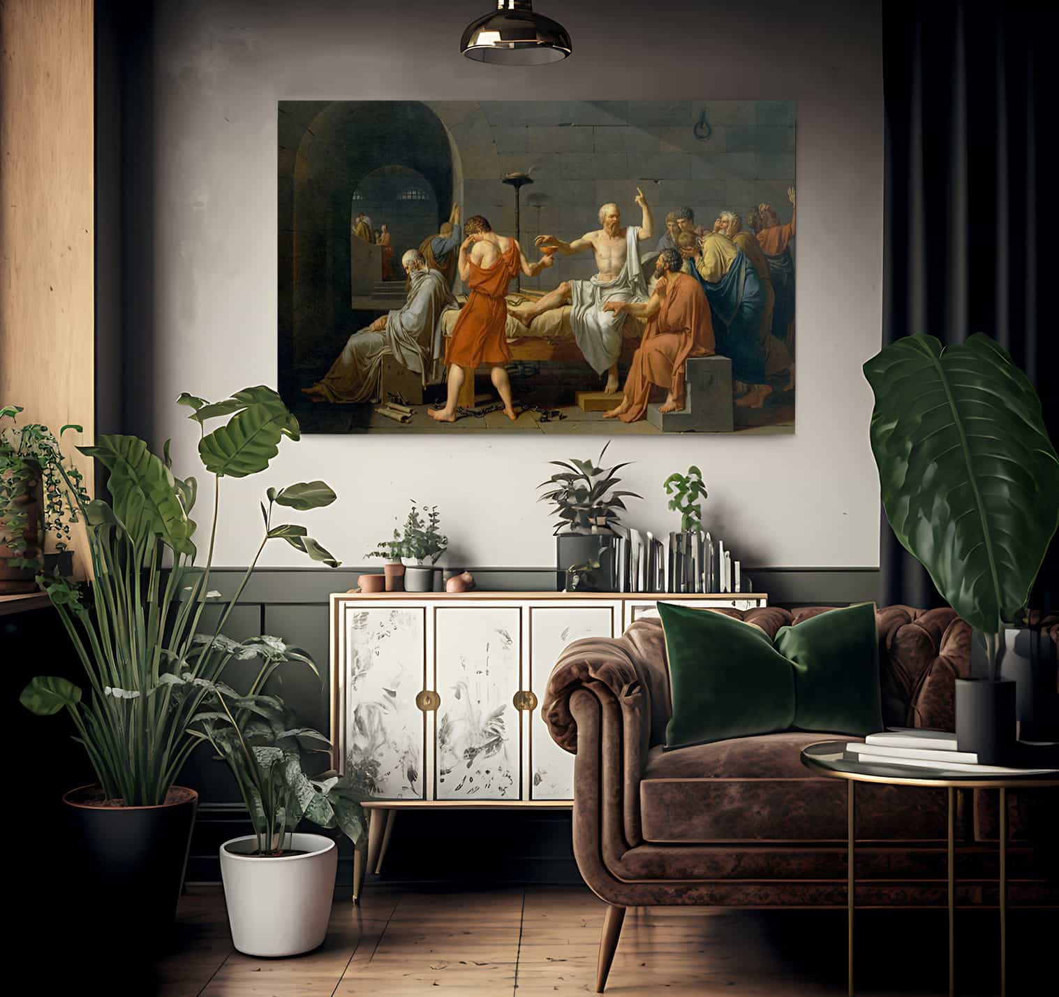 The Death Of Socrates 1787 By Jacques Louis David Fine Art Print