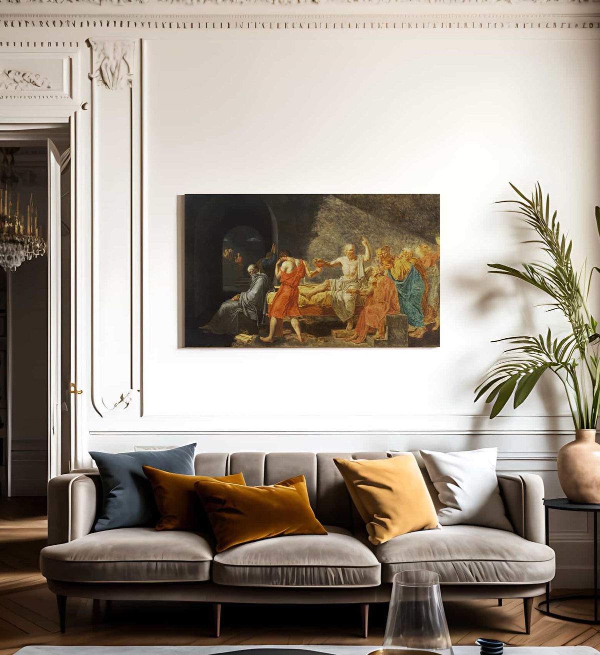 The Death Of Socrates By Jacques Louis David Fine Art Print