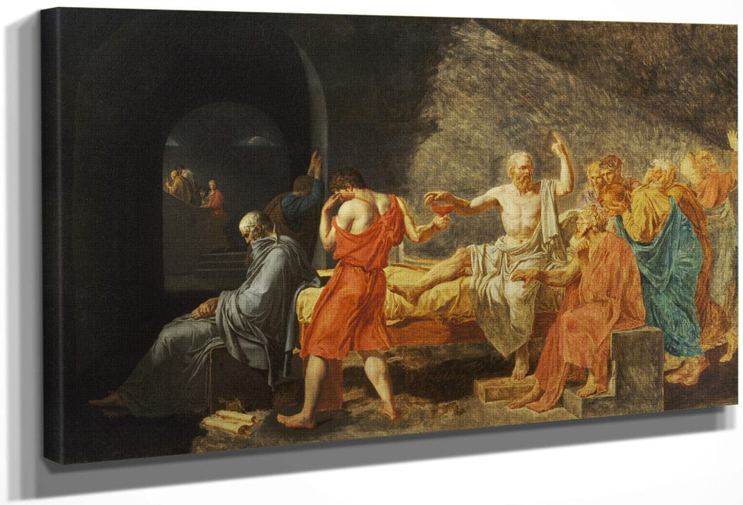 The Death Of Socrates By Jacques Louis David Fine Art Print