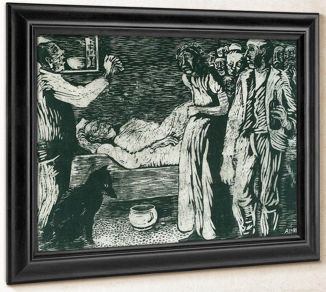 The Death Of The Village Thief By Nicolai Astrup Fine Art Print