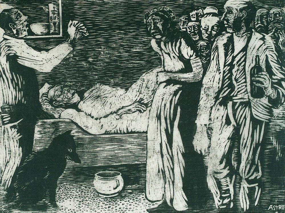 The Death Of The Village Thief By Nicolai Astrup Fine Art Print