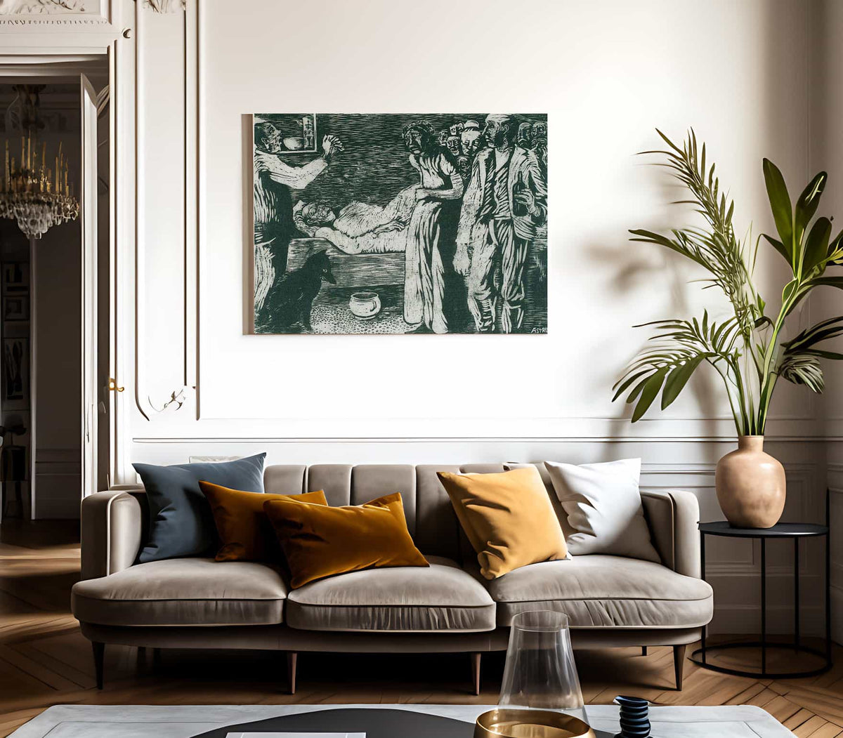 The Death Of The Village Thief By Nicolai Astrup Fine Art Print