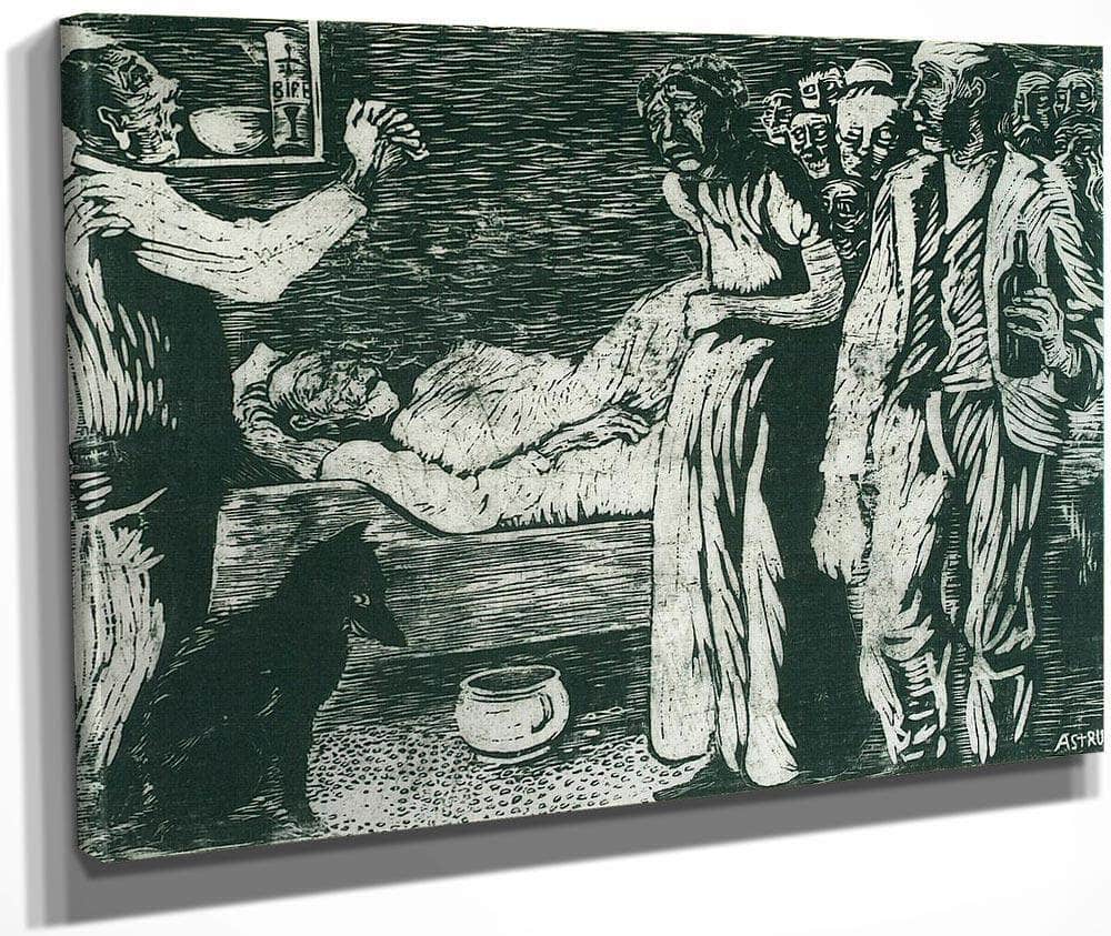 The Death Of The Village Thief By Nicolai Astrup Fine Art Print