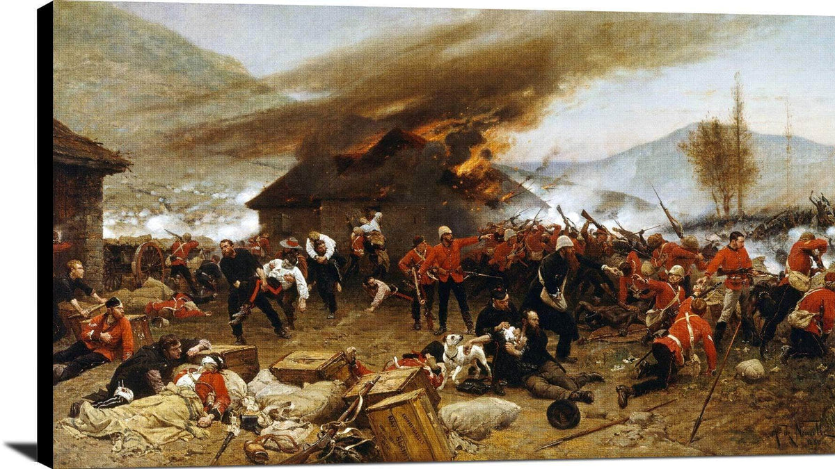 The Defence Of Rorke's Drift Painting Alphonse De Neuville Canvas Art Fine Art Print