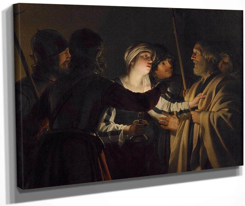 The Denial Of St. Peter By Gerrit Van Honthorst Fine Art Print