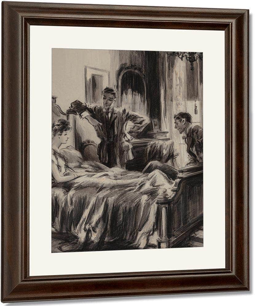 The Diamond Ring Mcclures Magazine Story Illustration August 1915 By Everett Shinn Fine Art Print