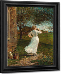 The Dinner Horn (Blowing The Horn At Seaside) By Winslow Homer Fine Art Print