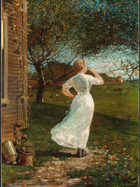 The Dinner Horn (Blowing The Horn At Seaside) By Winslow Homer Fine Art Print