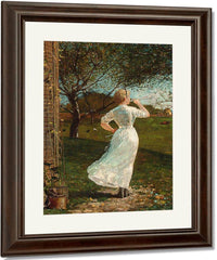 The Dinner Horn (Blowing The Horn At Seaside) By Winslow Homer Fine Art Print