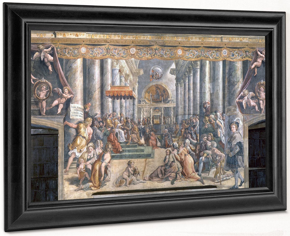 The Donation Of Constantine By Raphael Fine Art Print