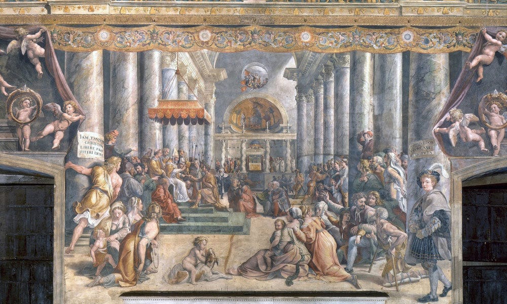 The Donation Of Constantine By Raphael Fine Art Print