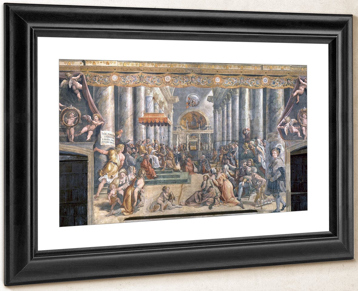 The Donation Of Constantine By Raphael Fine Art Print