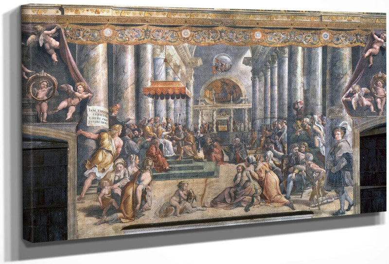 The Donation Of Constantine By Raphael Fine Art Print