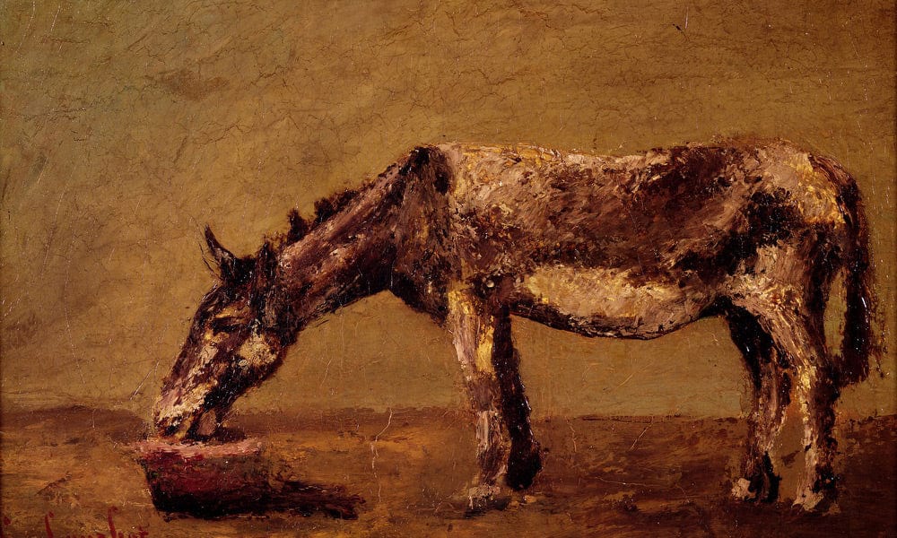 The Donkey By Jean Desire Gustave Courbet Fine Art Print