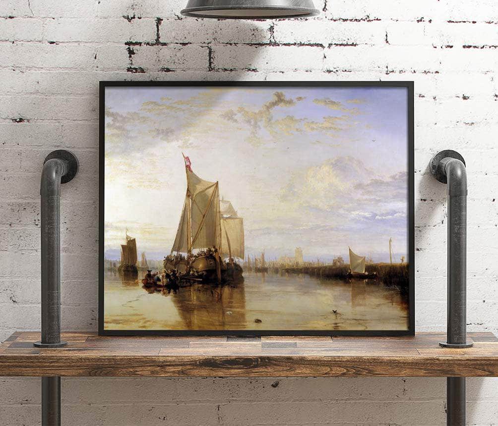 The Dort Packet Boat From Rotterdam Becalmed Painting Jmw Turner Canvas Art Fine Art Print