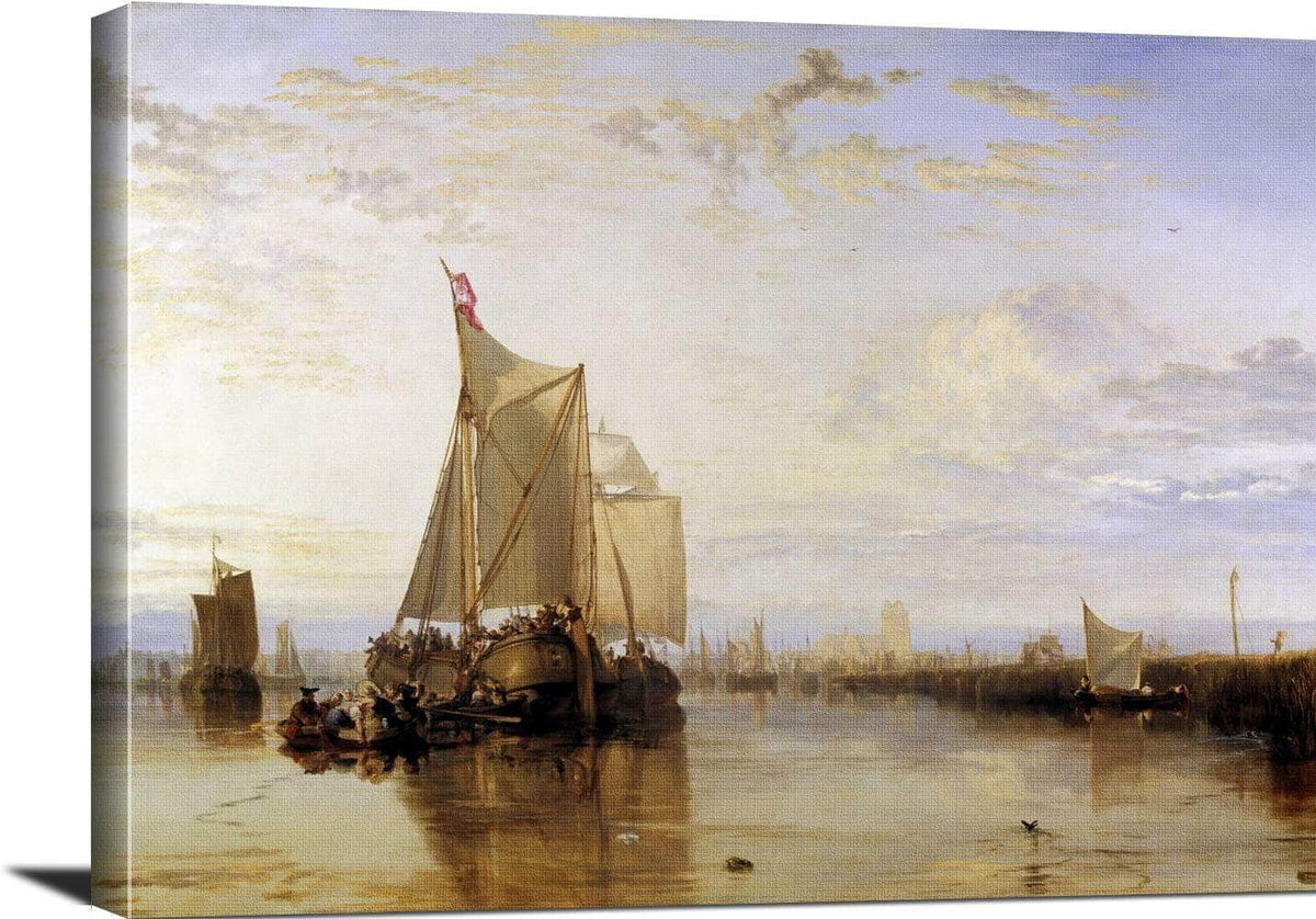 The Dort Packet Boat From Rotterdam Becalmed Painting Jmw Turner Canvas Art Fine Art Print