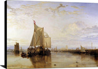 The Dort Packet Boat From Rotterdam Becalmed Painting Jmw Turner Canvas Art Fine Art Print