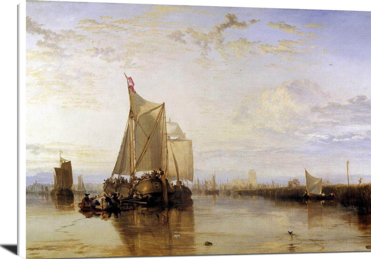 The Dort Packet Boat From Rotterdam Becalmed Painting Jmw Turner Canvas Art Fine Art Print