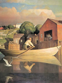 The Doryman (Evening) By NC Wyeth Fine Art Print