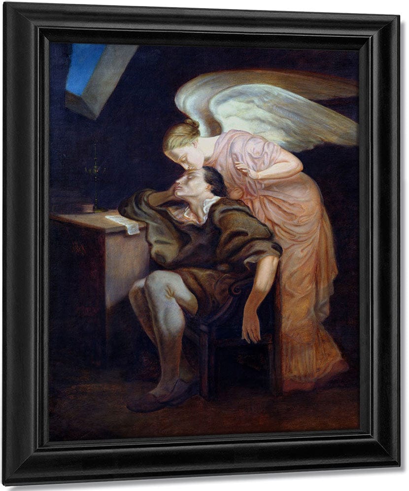 The Dream Of The Poet Or, The Kiss Of The Muse By Paul Cezanne Fine Art Print
