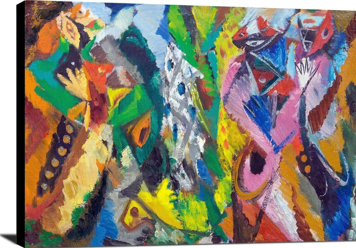 The Duet Painting Ernst Wilhelm Nay Canvas Art Fine Art Print