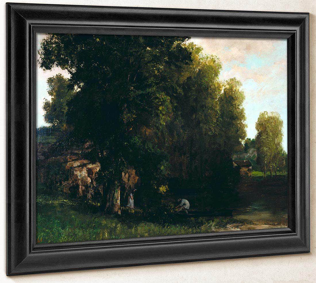 The Edge Of The Pool By Gusave Courbet Fine Art Print