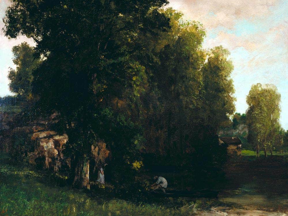 The Edge Of The Pool By Gusave Courbet Fine Art Print