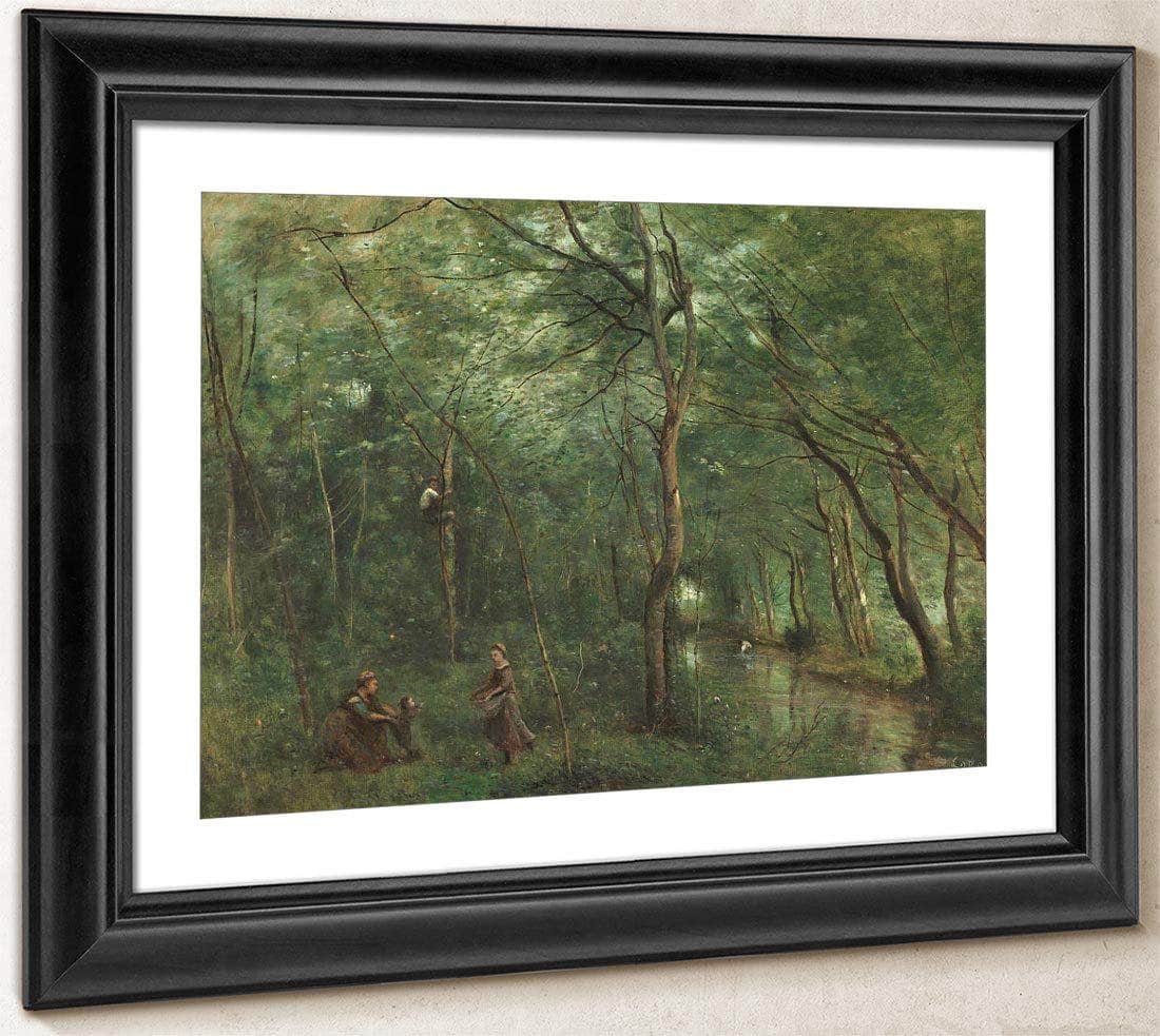 The Eel Gatherers Jean Baptiste By Camille Corot Fine Art Print