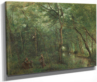 The Eel Gatherers Jean Baptiste By Camille Corot Fine Art Print