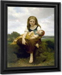 The Elder Sister By William Adolphe Bouguereau Fine Art Print