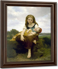 The Elder Sister By William Adolphe Bouguereau Fine Art Print
