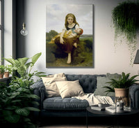 The Elder Sister By William Adolphe Bouguereau Fine Art Print