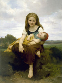 The Elder Sister By William Adolphe Bouguereau Fine Art Print